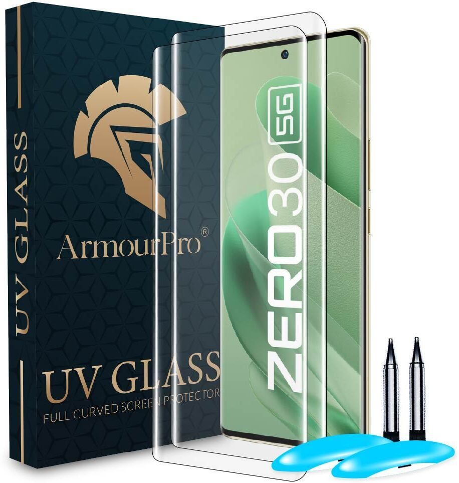 ArmourPro Edge To Edge Tempered Glass for Infinix ZERO 30 5G, Infinix ZERO 30, ZERO 30 5G, UV Curved Screen Protector with Easy Installation Kit-image-43