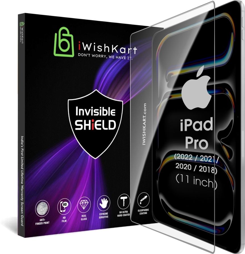 iWishKart Edge To Edge Tempered Glass for Apple iPad Pro 2022 / 2021/ 2020 / 2018 11 Inch, Military grade Edge to Edge Premium gorilla temper / tg black glass screenguard with Self Installation Guide - Wet & Dry wipes, Dust Absorber [With Warranty] tab / tablet ka gilas cover, HiS_Pk1-image-11