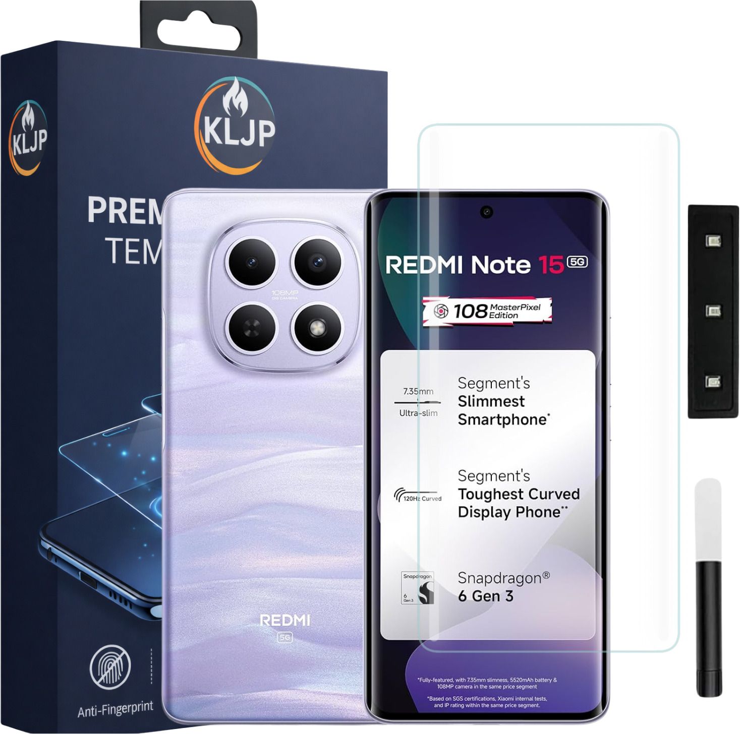 KLJP Edge To Edge Tempered Glass for REDMI Note 15 5G-image-37