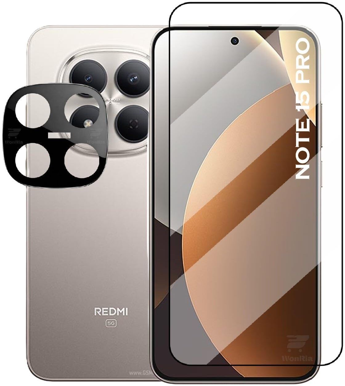 WonReza Edge To Edge Tempered Glass for Redmi Note 15 Pro, Redmi Note 15 Pro 5G, with Camera Lens Protector-image-40