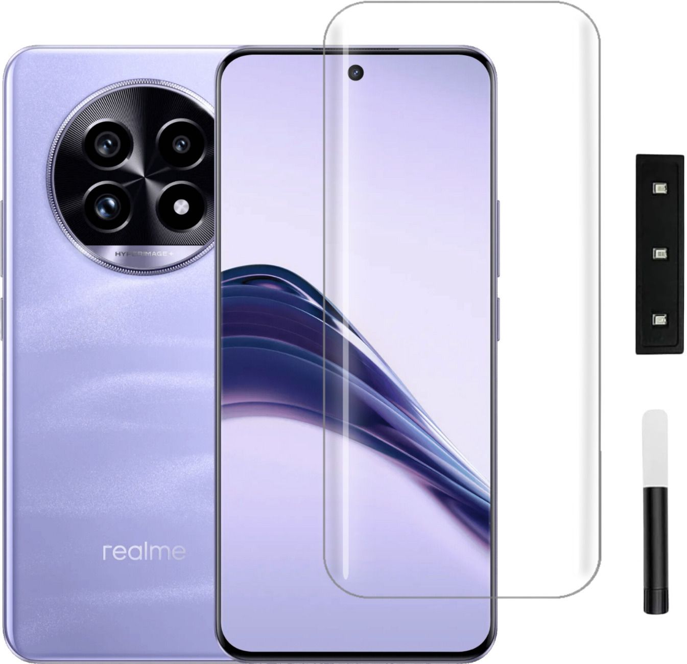 BW Blackwik Edge To Edge Tempered Glass for Realme 13 Pro 5g, Realme 13 Pro Plus 5g UV Advanced Curved Screen Protector Guard with Easy Installation Kit-image-23