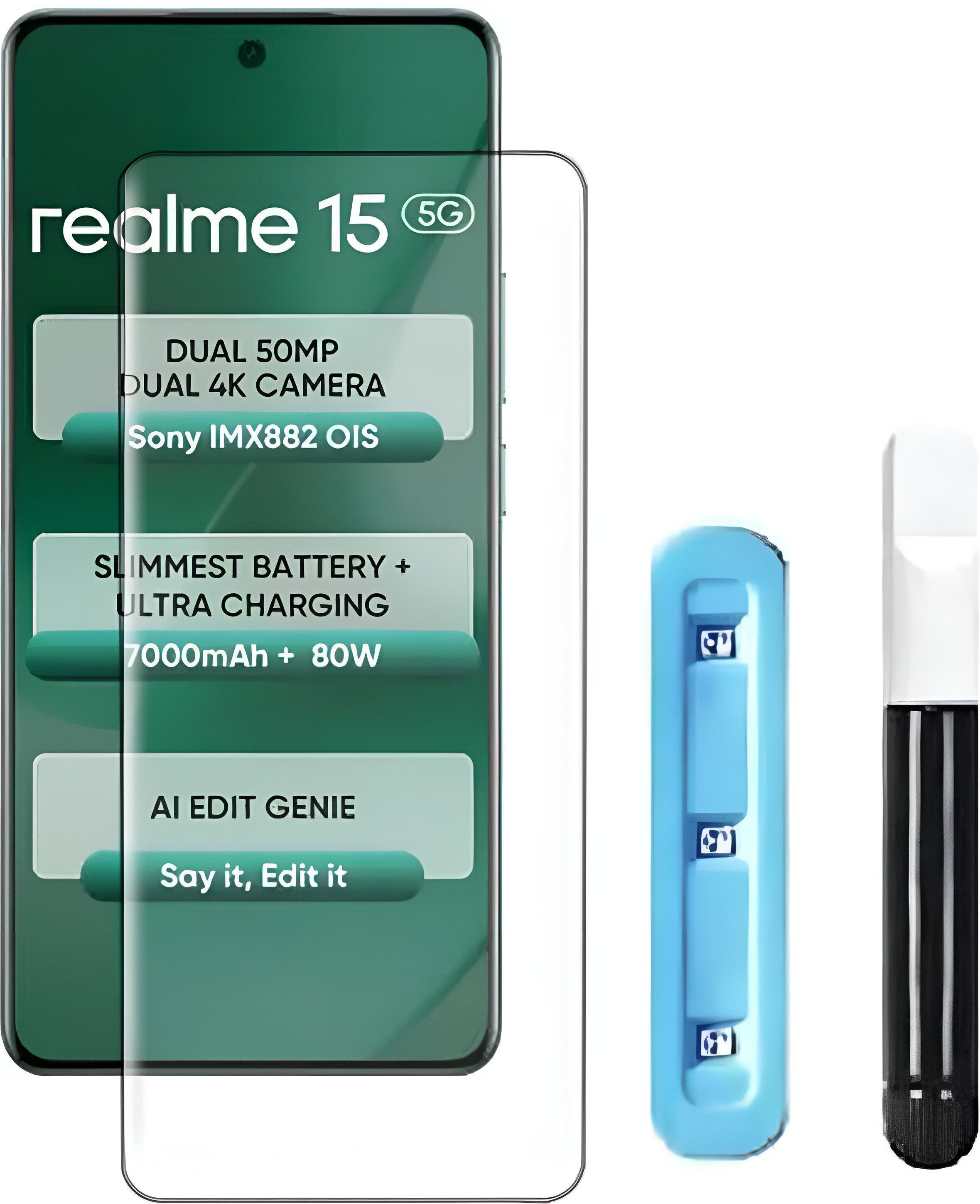 VAlight Edge To Edge Tempered Glass for realme 15 5G, realme 15 5G UV 4D Curved Screen Protector Guard with Easy Installation Kit-image-22