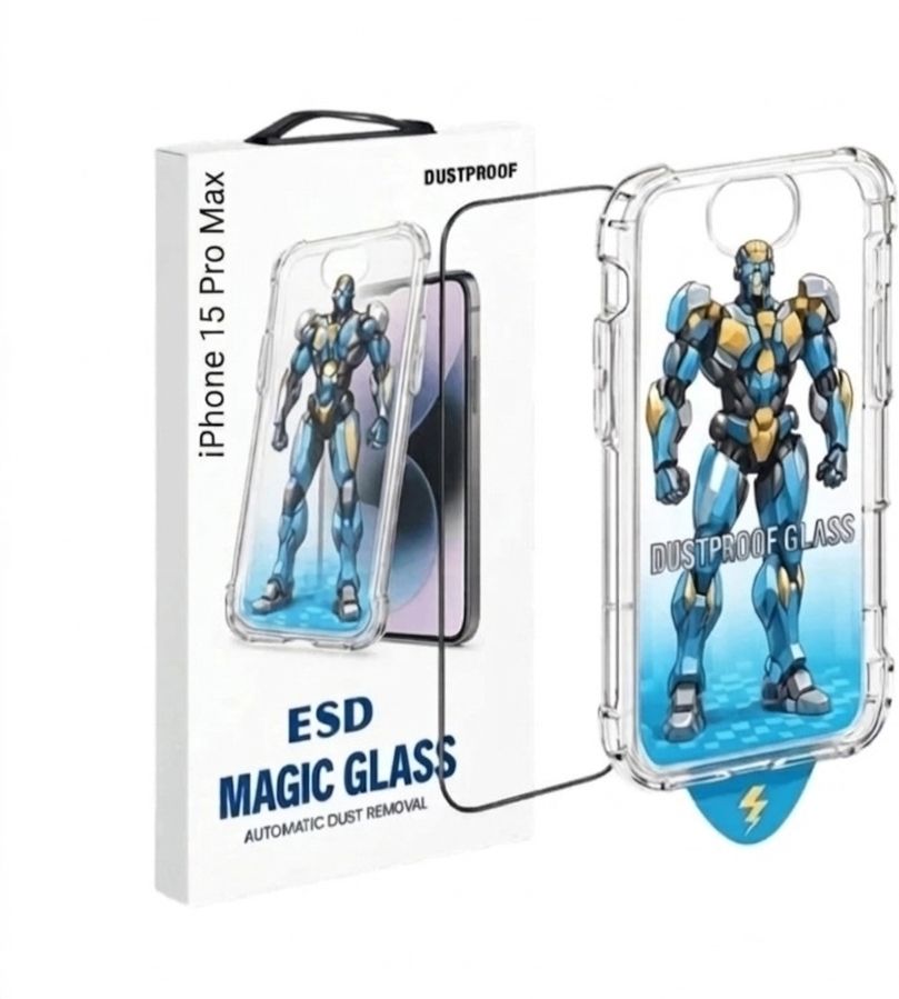 SRG Edge To Edge Tempered Glass for ESD Magic Tempered Glass for Apple iPhone 15 & iPhone 15 Pro | Easy Installation Kit | 9H Hardness | Edge to Edge | HD Clear | Bubble Free | Anti Fingerprint | Scratch Resistant Screen Protector-image-5