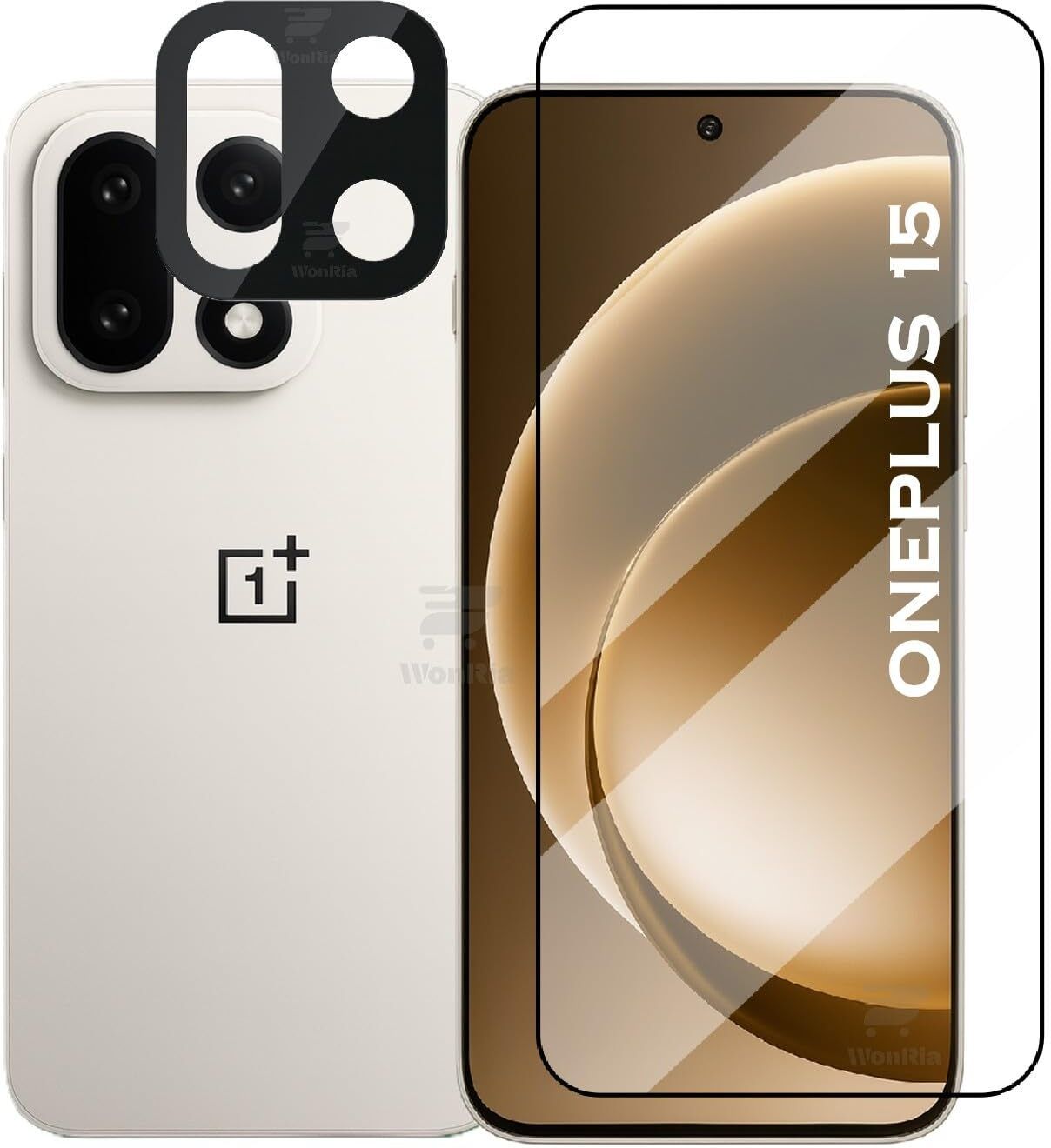 WonRia Edge To Edge Tempered Glass for OnePlus 15, OnePlus 15 5G, 100% Ultrasonic FingerPrint Unlock, With Camera Lens Protector-image-29