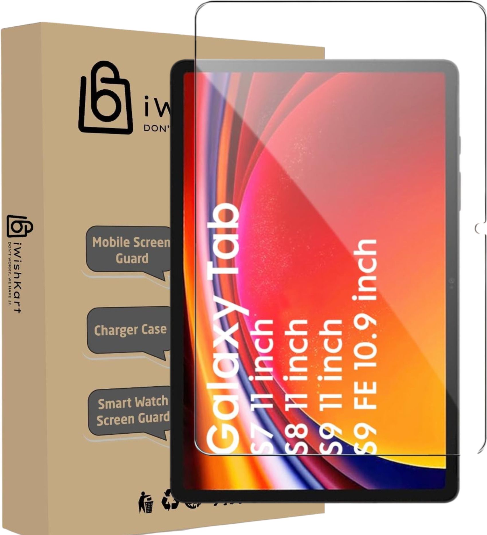 iWishKart Edge To Edge Tempered Glass for Samsung Galaxy Tab S9 FE 10.9 Inch, Military grade Edge to Edge Premium gorilla temper / tg black glass screenguard with Self Installation Guide - Wet & Dry wipes, Dust Absorber [With Warranty] tab / tablet ka gilas cover, Samsung Galaxy Tab S9 FE/Tab S9 / S8 / S7 10.9 Inch-image-28