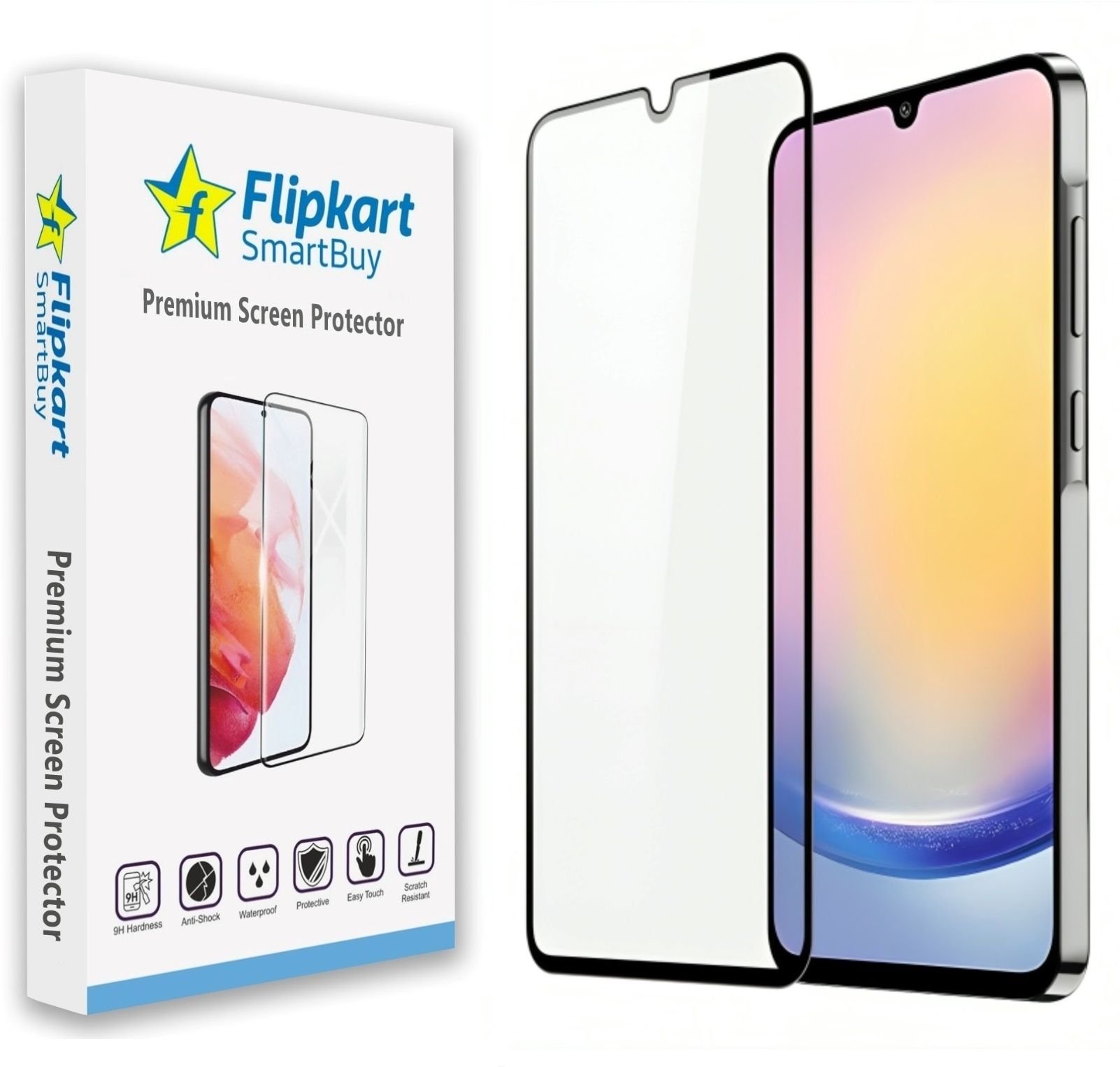 Flipkart SmartBuy Edge To Edge Tempered Glass for SAMSUNG Galaxy F06 5G, Samsung Galaxy M06 5G, Samsung Galaxy A06 5G, Premium Gorilla Screen Guard, with Easy Installation Kit