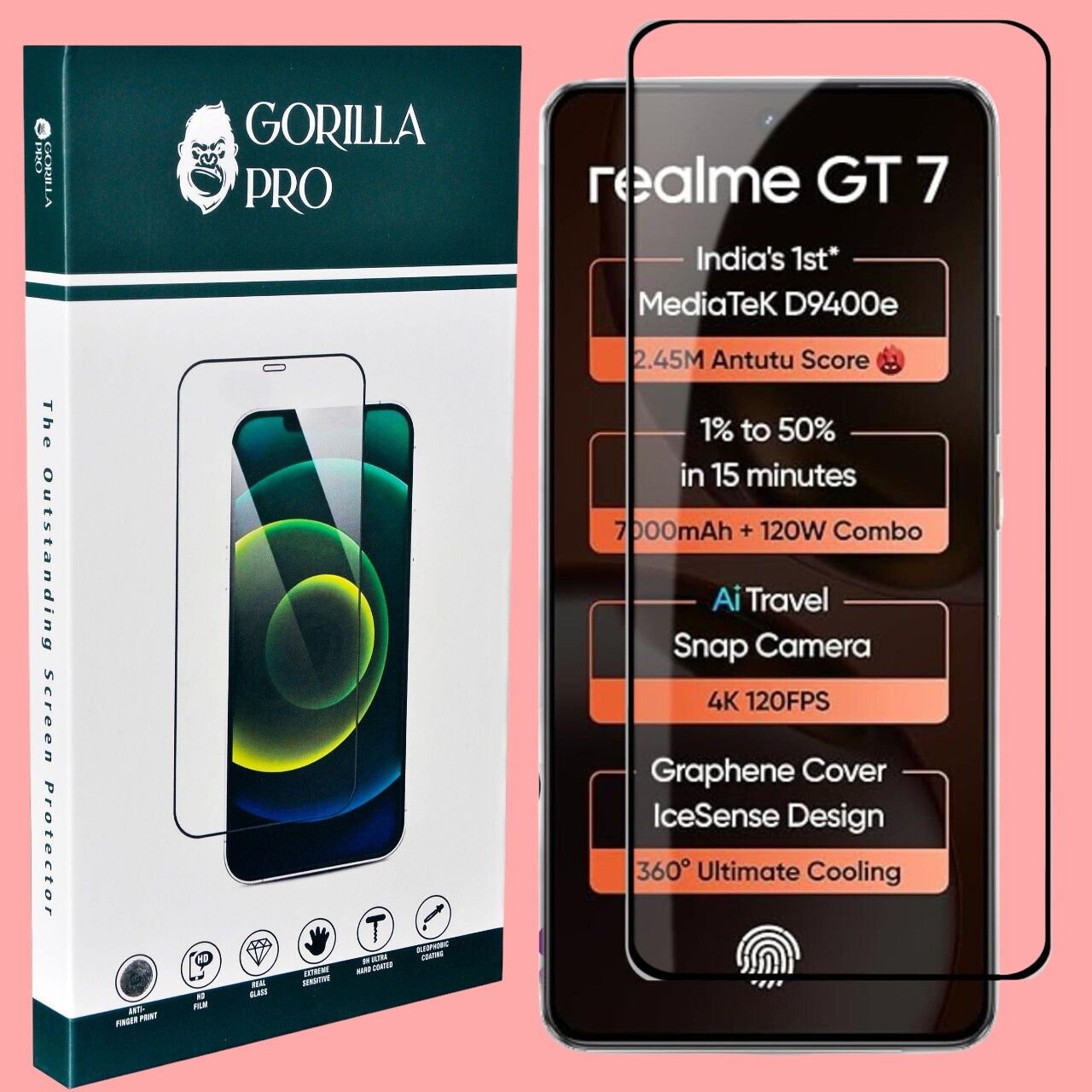 GORILLA PRO Edge To Edge Tempered Glass for Realme GT 7, Realme-GT 7 5G-image-24