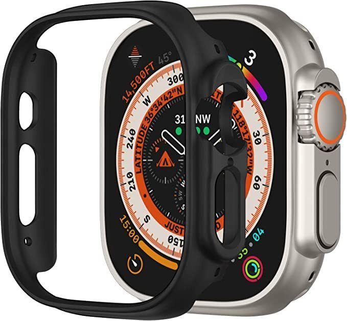 DPJ Screen Guard for Bumper Case for iWatch Apple Watch Series Ultra 2/Ultra Black 49mm, [No Screen guard] [NO GLASS SCREEN] Black-image-18