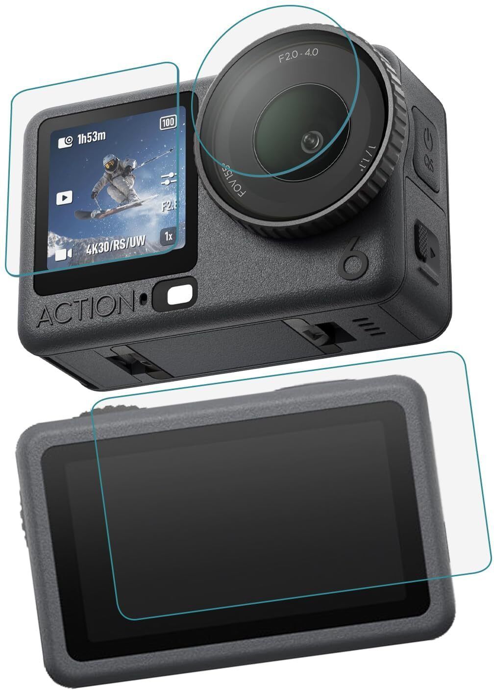 mavicair Screen Guard for DJI Osmo Action 6 Front & Back Screen Guard with Camera Lens Protector-picture-11