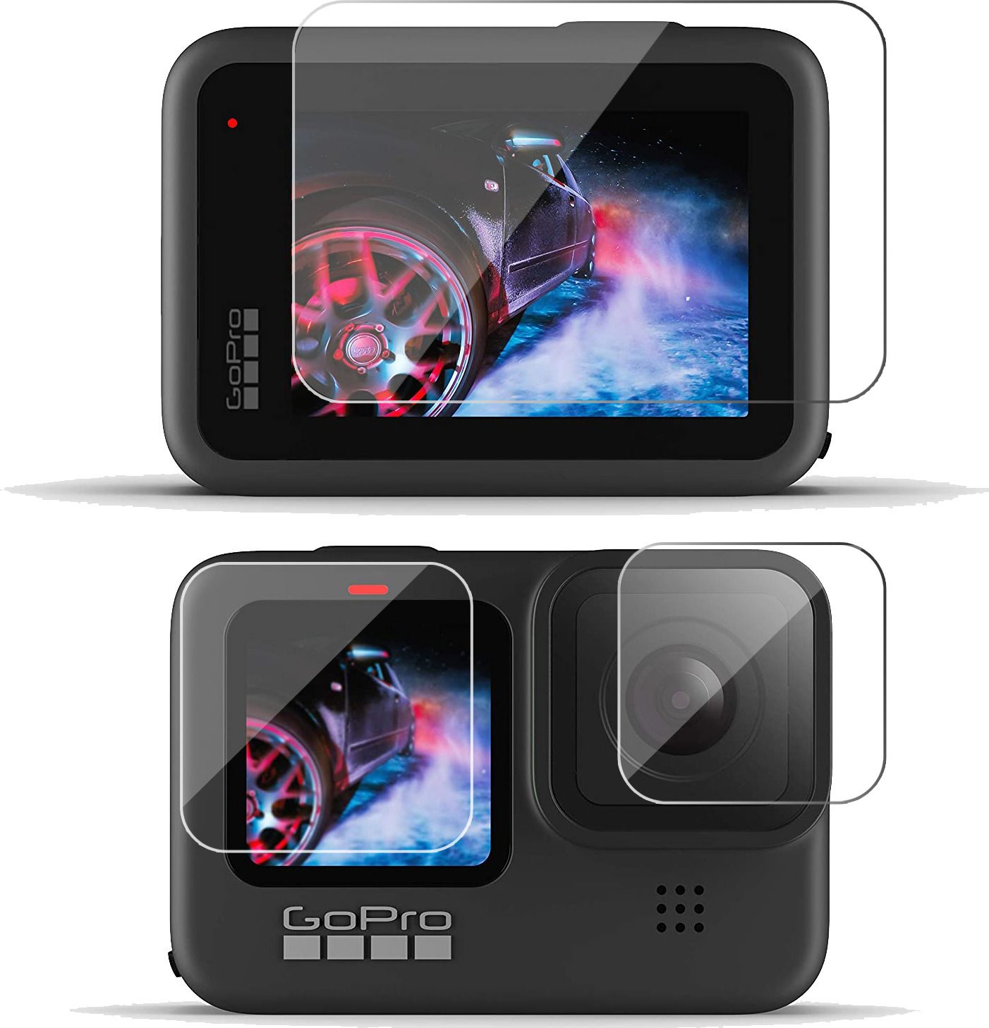 Popio Front and Back Tempered Glass for GoPro Hero 9, GoPro Hero 10, GoPro Hero 11, GoPro Hero 12-picture-10