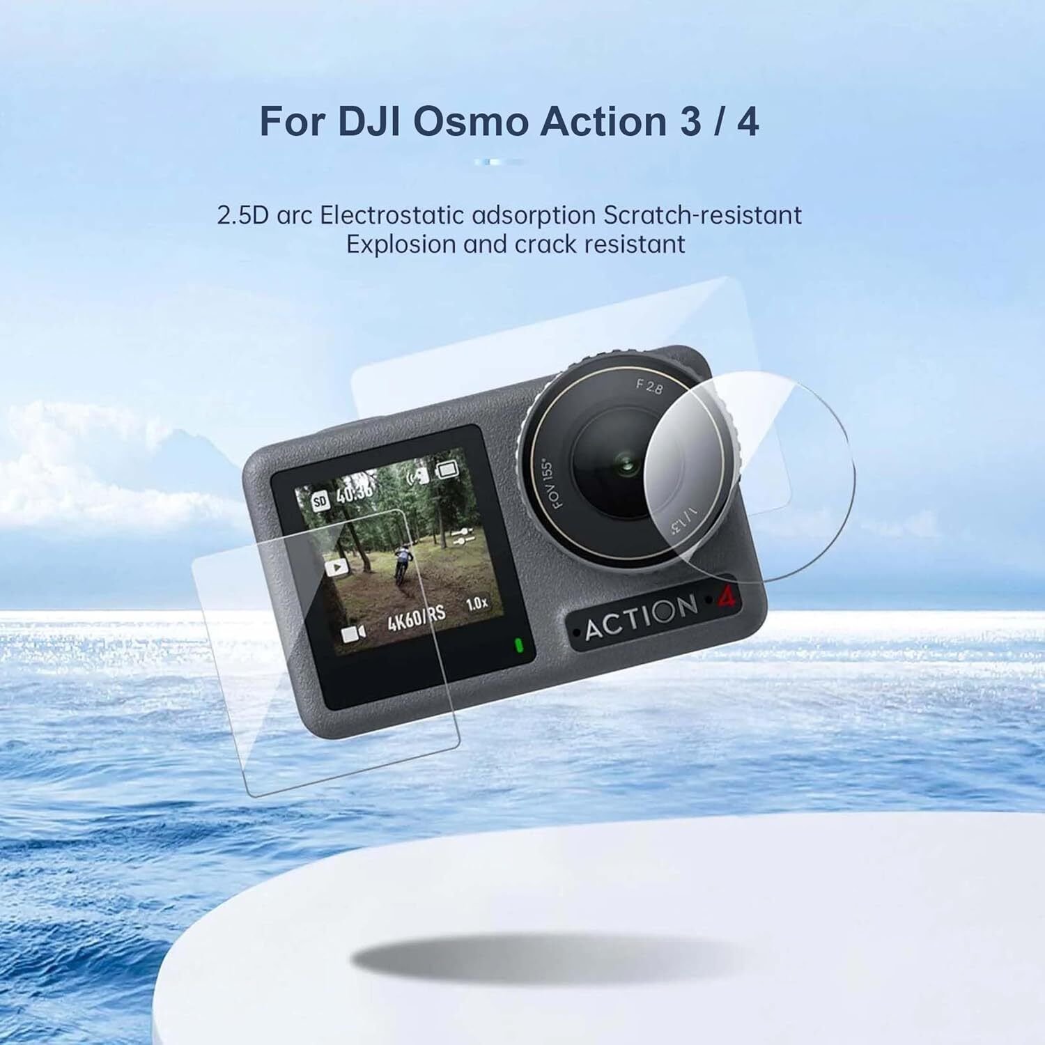 mavicair Front and Back Tempered Glass for DJI Osmo Action 4-picture-15