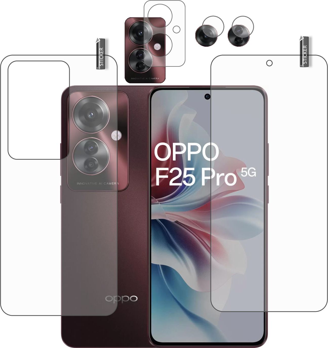 BOMGUARD Front and Back Tempered Glass for OPPO F25 Pro 5G With Camera Lens Protector-picture-16