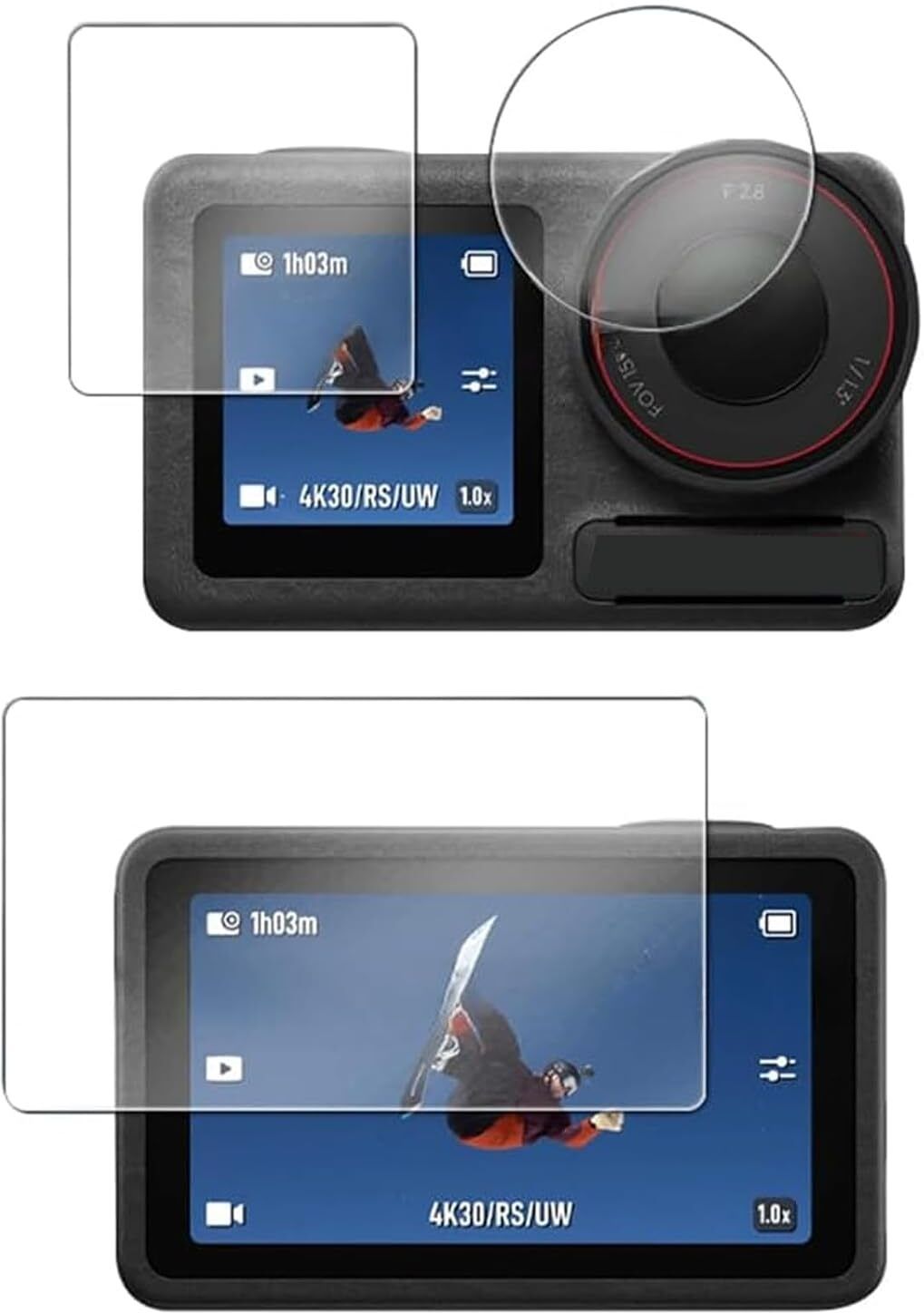 mavicair Front and Back Tempered Glass for DJI Osmo Action 3-picture-10