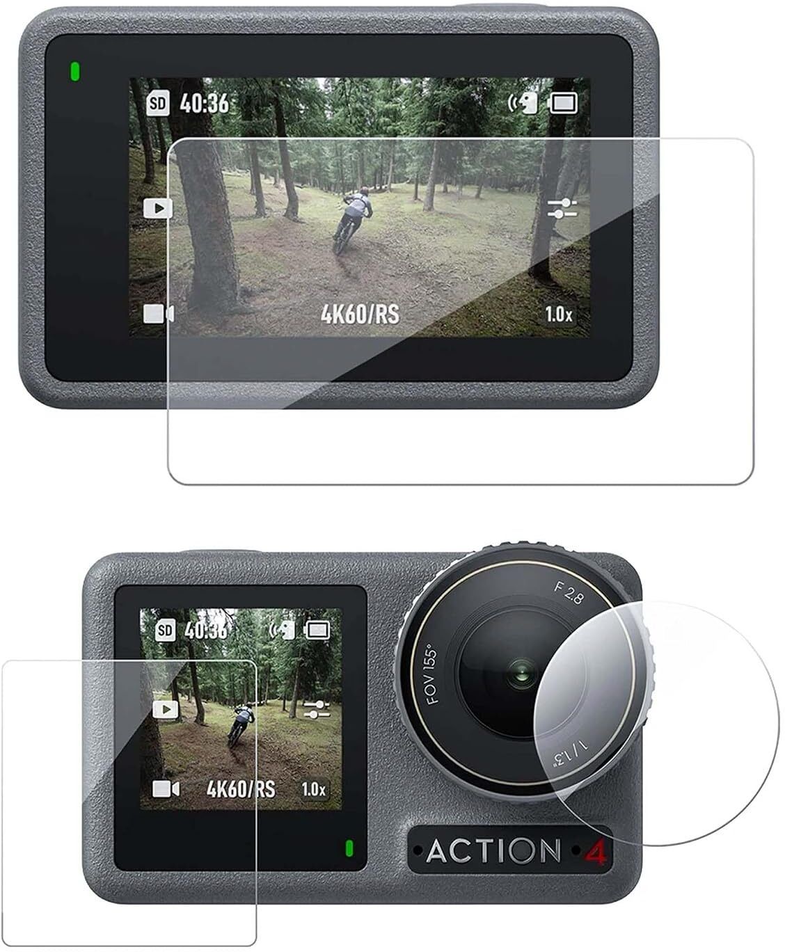 mavicair Front and Back Tempered Glass for DJI Osmo Action 4-picture-11