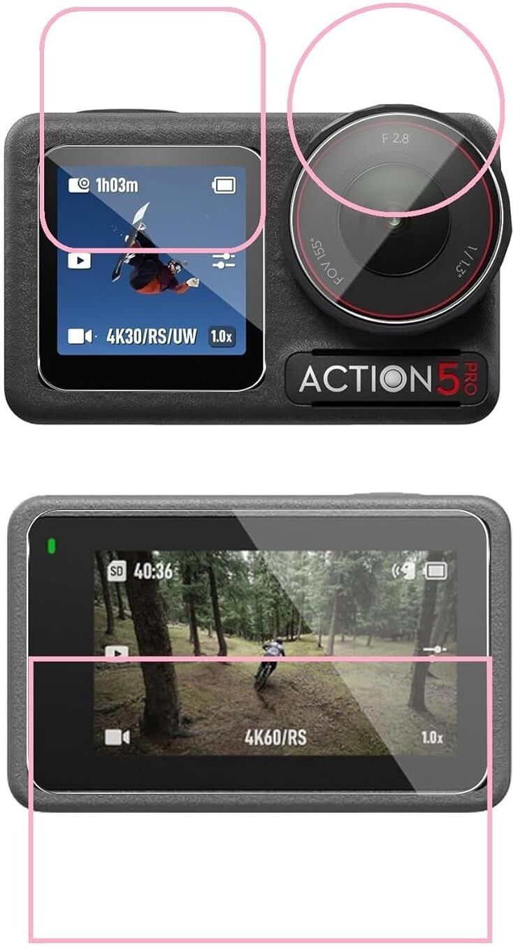 mavicair Front and Back Tempered Glass for DJI Osmo Action 5 Pro-picture-35