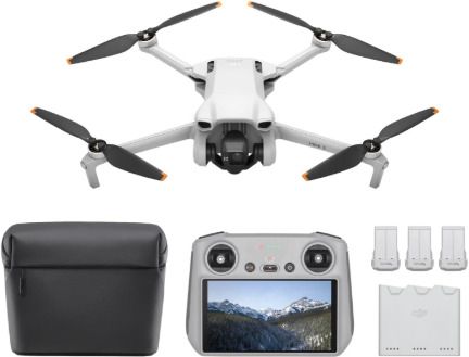 Pranshi Tempered Glass Guard for Mini 3 Fly More Combo (DJI RC), Drones with Camera for Adults 4K, 3 Batteries