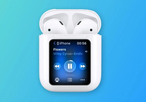Earbuds Nano Glass for Apple patents new AirPods case with interactive display - Copy (7)