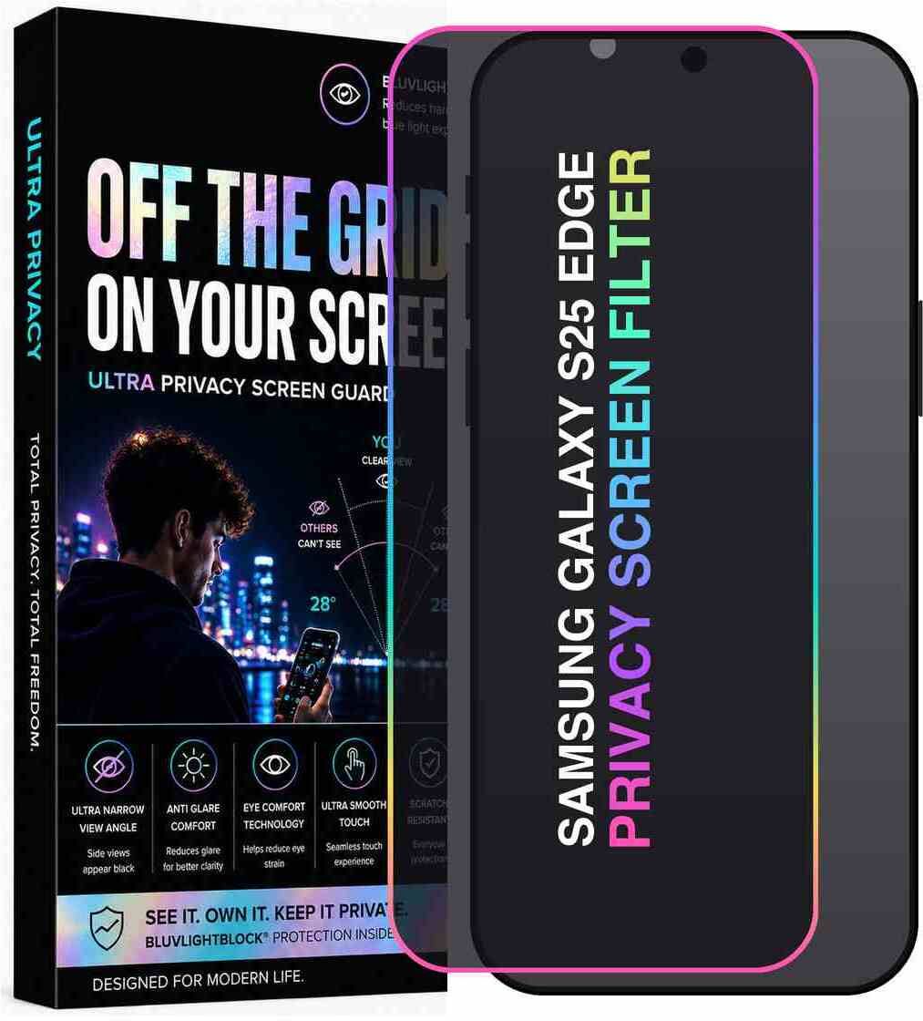 Pxin Secure Privacy Screen Guard for Samsung Galaxy S25 Edge-image-47