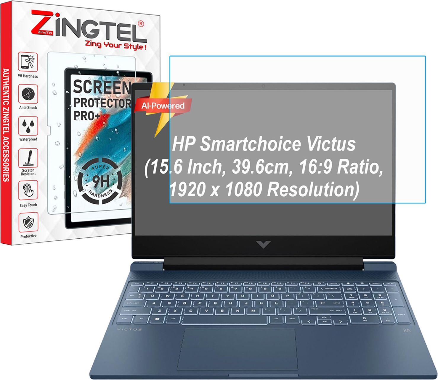 ZINGTEL Screen Guard for HP Smartchoice Victus (15.6 Inch, 39.6cm, 16:9 Ratio, 1920x1080 Resolution Laptop)-picture-11