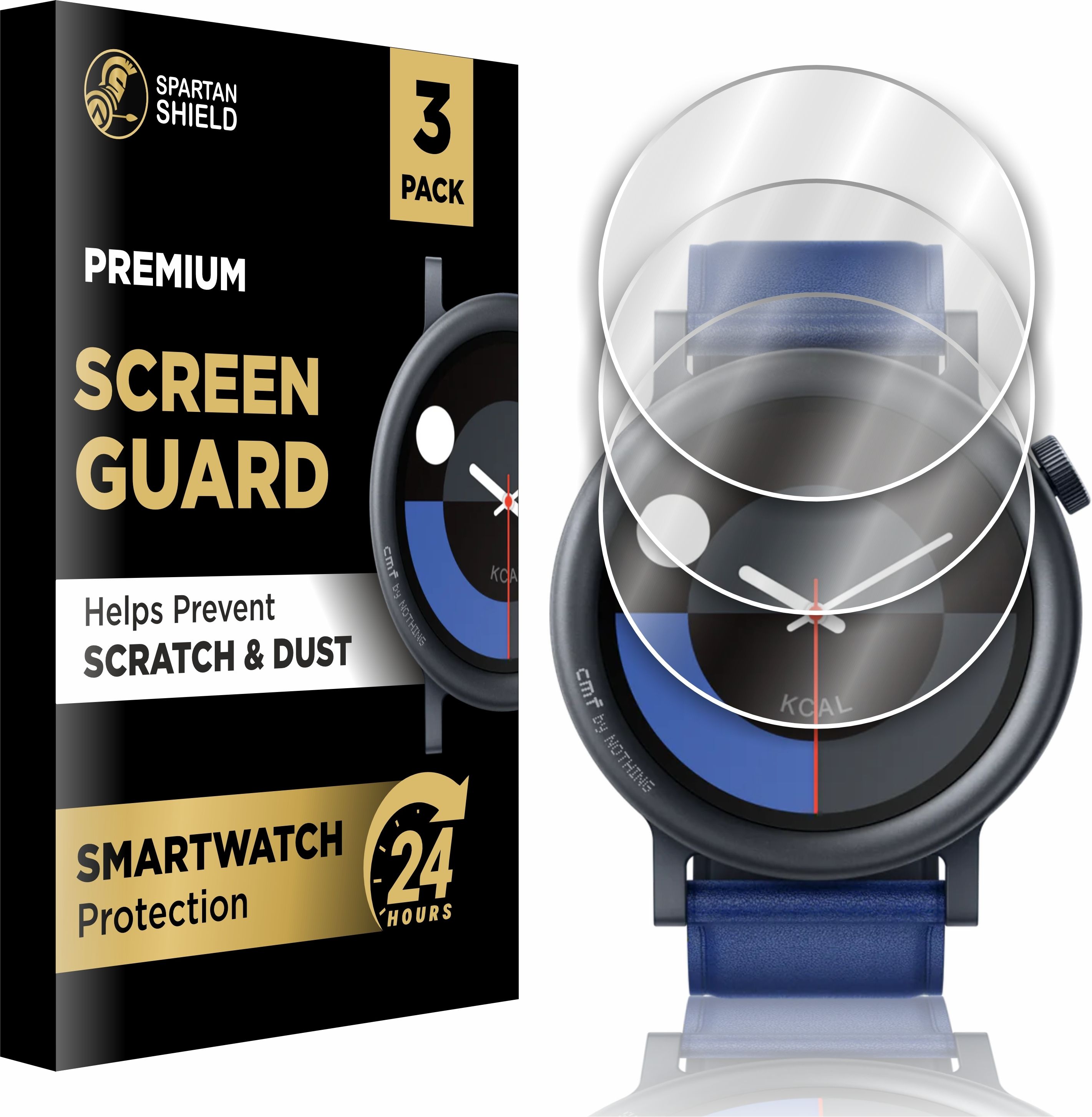spartan shield Screen Guard for CMF by Nothing Watch Pro 2 SmartWatch (1.32") | Anti Scratch | HD Clear | Touch Sensitive | Your Smart Screen's 9H Protector [Not Tempered Glass]-picture-30