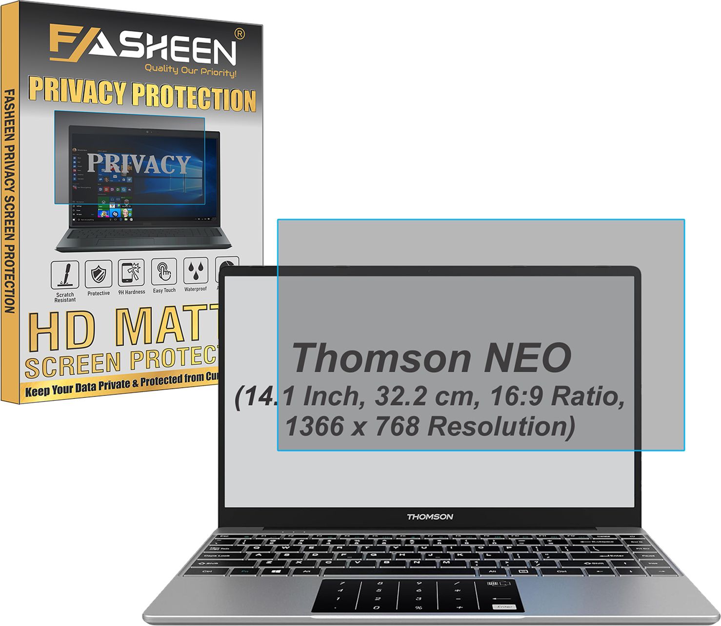 Fasheen Screen Guard for ThomSon Neo (14.1 Inch, ‎32.2 cm, 16:9 Ratio, 1366x768 Resolution Laptop) (Anti Peep Privacy Matte)-image-29