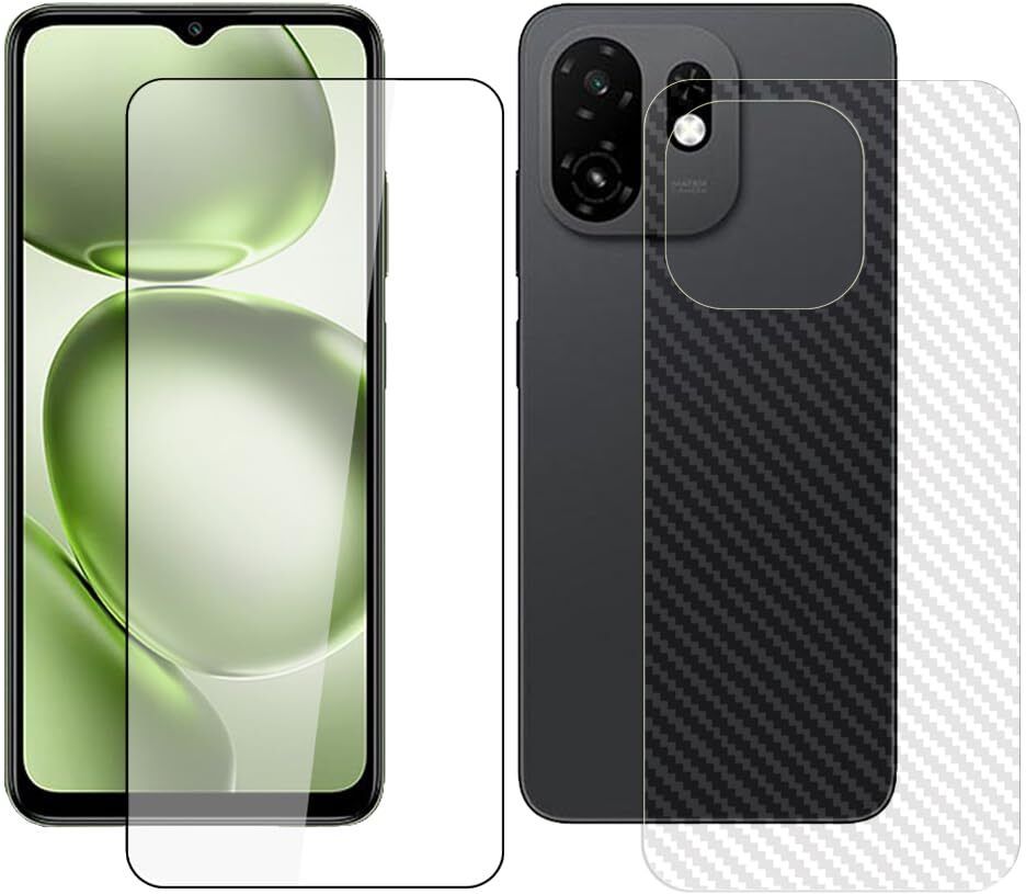 ear wear Screen Guard for itel Zeno 100 4G FRONT & BACK SCREEN GUARD (P-2)-image-5