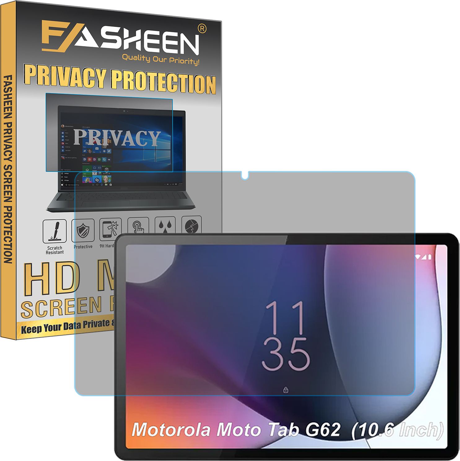Fasheen Screen Guard for Motorola Moto Tab G62 (10.6" Inch Tablet) ( Anti Peep Privacy Matte Finish)-image-8