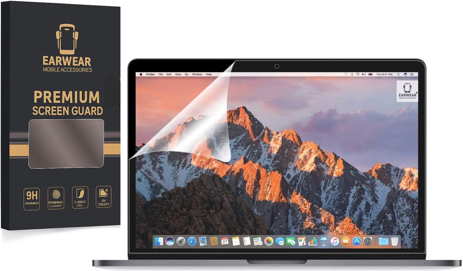 ear wear Screen Guard for MacBook Air 13 inch A2337 M1 A2179 A1932, MacBook Pro 13 inch M2 M1 A2338 A2289 A2251 A2159 A1989 A1706 A1708-image-10