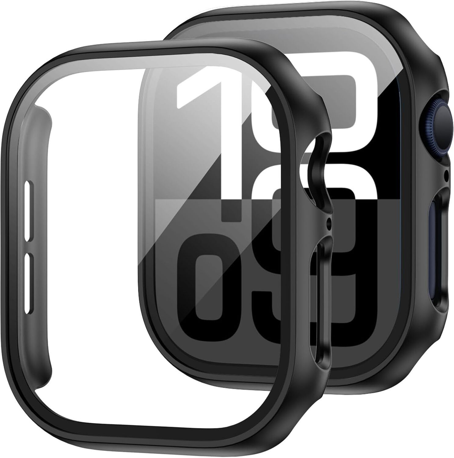 LNKART Screen Guard for Case with Tempered Glass Screen Protector for Apple Watch Series 10 46mm, Slim Guard Bumper Full Coverage Hard PC Protective Cover HD Ultra-Thin Cover for iWatch 10 46mm Accessorie-image-17