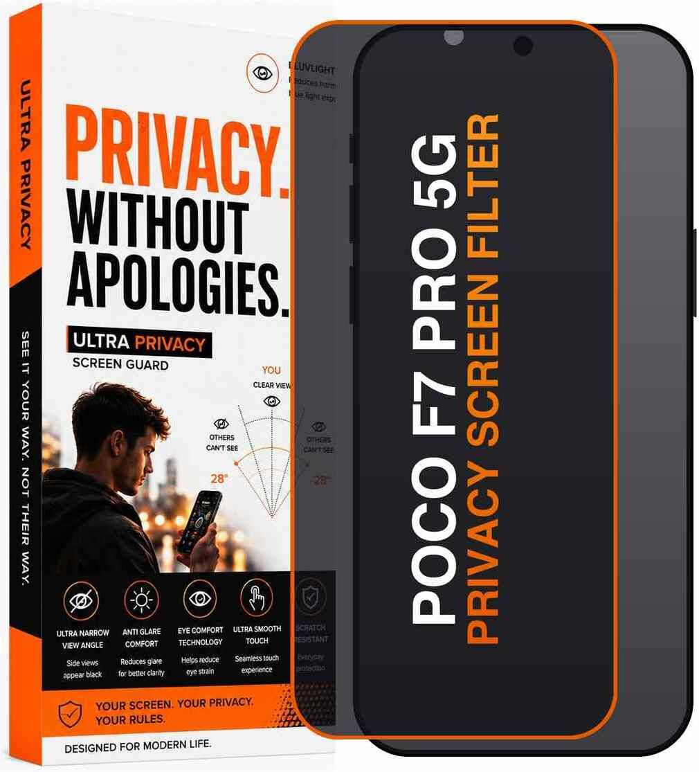 Pxin Flex Privacy Screen Guard for POCO F7 Pro 5G-image-3