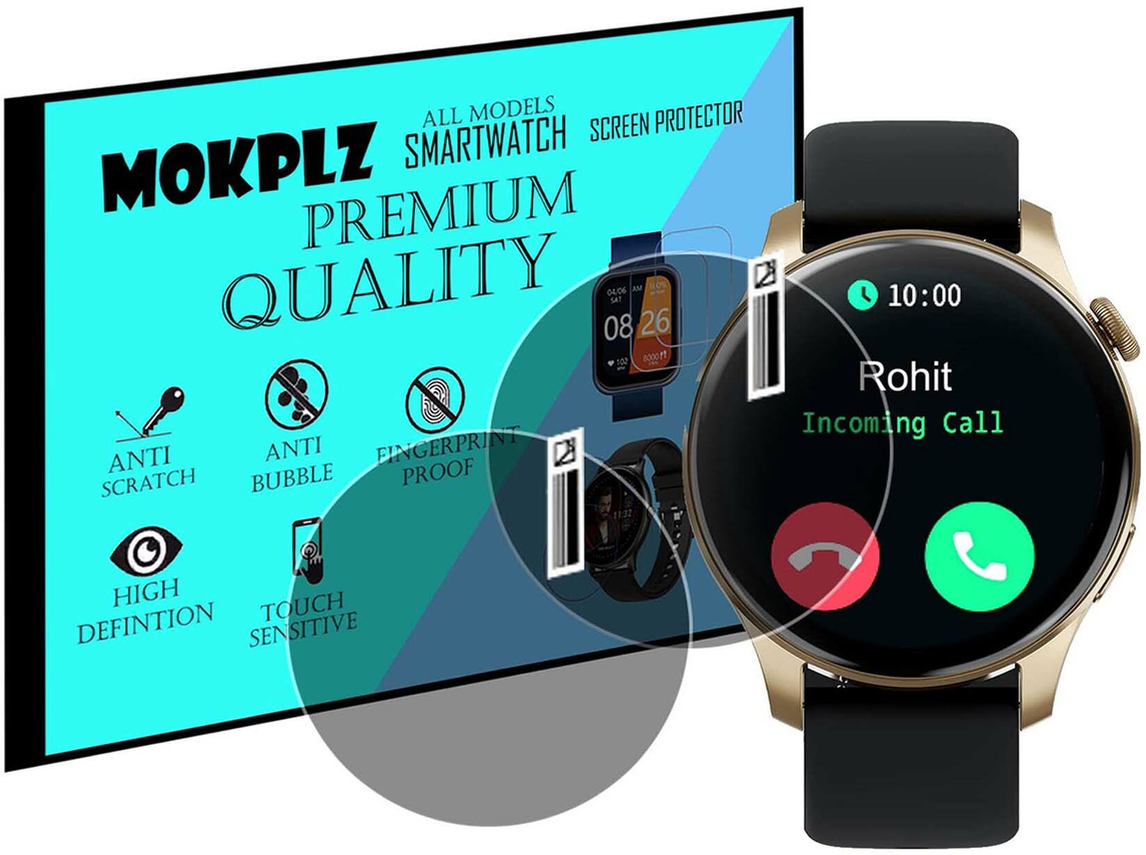 MOKPLZ Screen Guard for TITAN TALK SMARTWATCH image 1