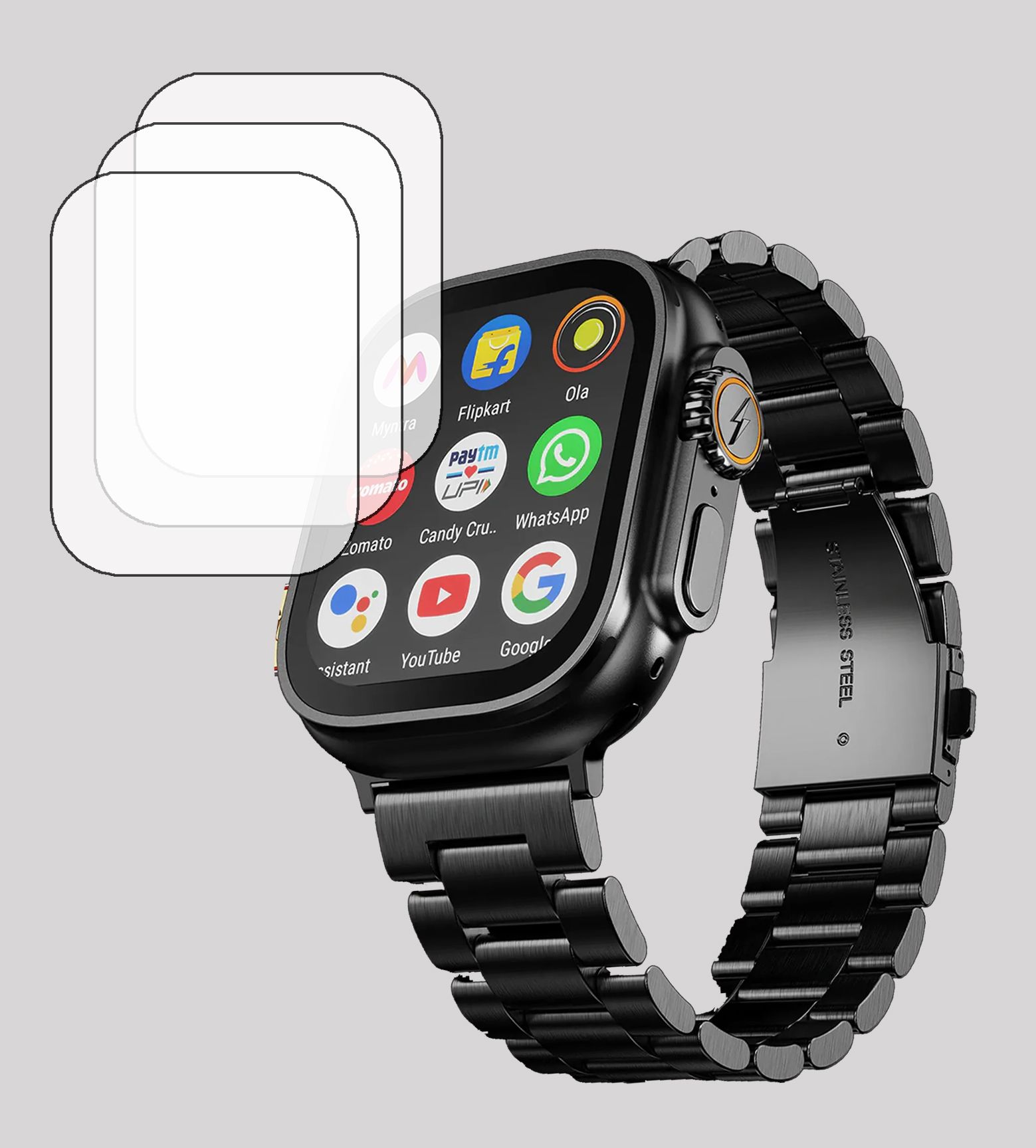 EJZATI Screen Guard for FIRE BOLTT ORACLE SMARTWATCH, SCREEN GUARD-image-1