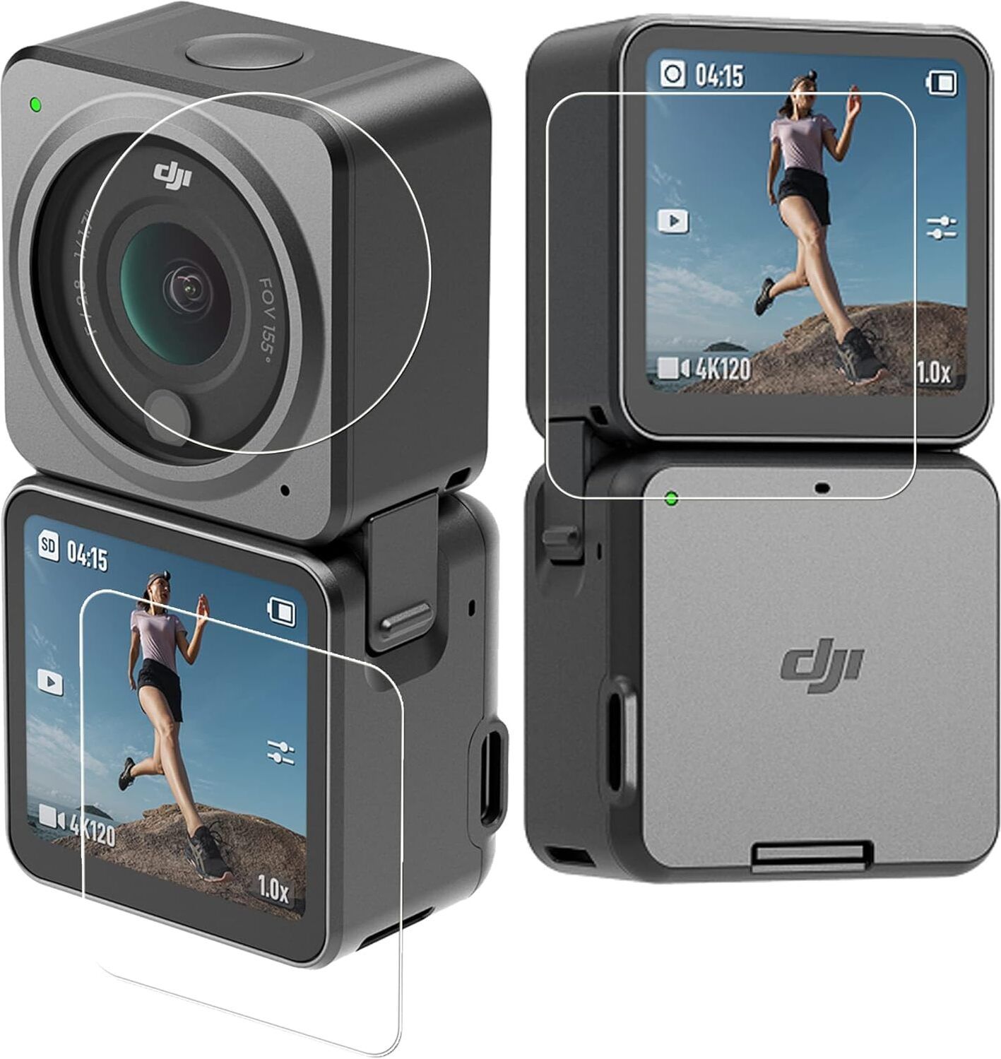 mavicair Front and Back Tempered Glass for DJI Osmo Action 2-picture-26