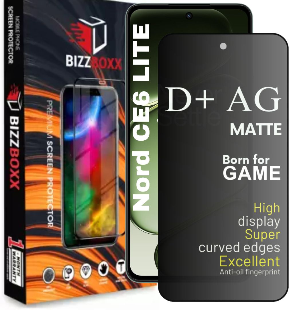 BizzBoxx Screen Guard for OnePlus Nord CE6 Lite, Nord Ce6 lite, OnePlus Nord CE6 Lite D+ AG Matte temper glass, screen guard, Nord CE6 lite AG Matte for gamers, With Camera Cut Gaming Special, 6.72 Inch With Installation Kit-image-23