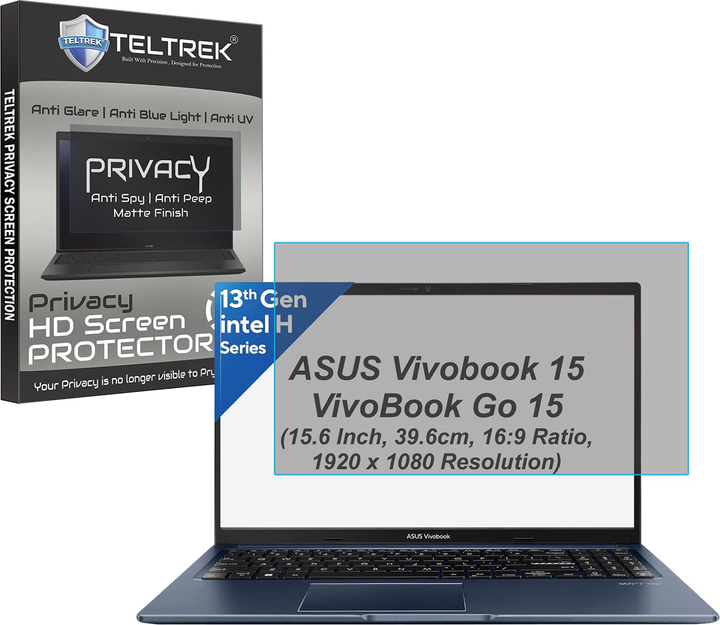 TELTREK Screen Guard for ASUS Vivobook 15 / Vivobook15 2025 / VivoBook Go 15 Laptop (15.6 Inch, 39.6cm, 16:9 Ratio, 1920x1080 Resolution Laptop) (Privacy Matte Finish)-image-17