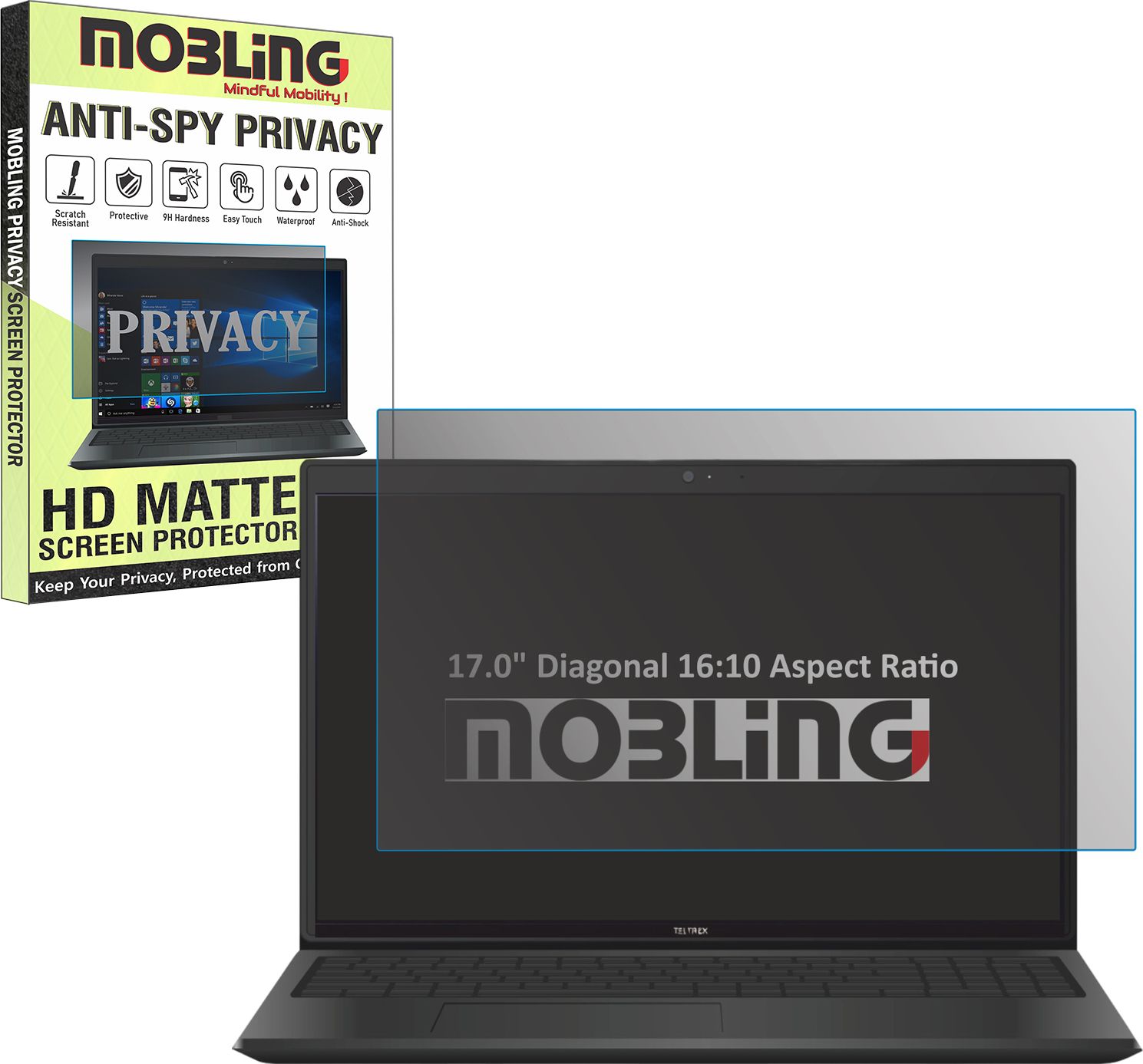 Mobling Screen Guard for 17.0 " Inch Diagonal with 16:10 Aspect Ratio Display (Privacy Matte Finish) (Screen Guard Size : 366 mm X 229 mm , Privacy Matte Finish)-image-18