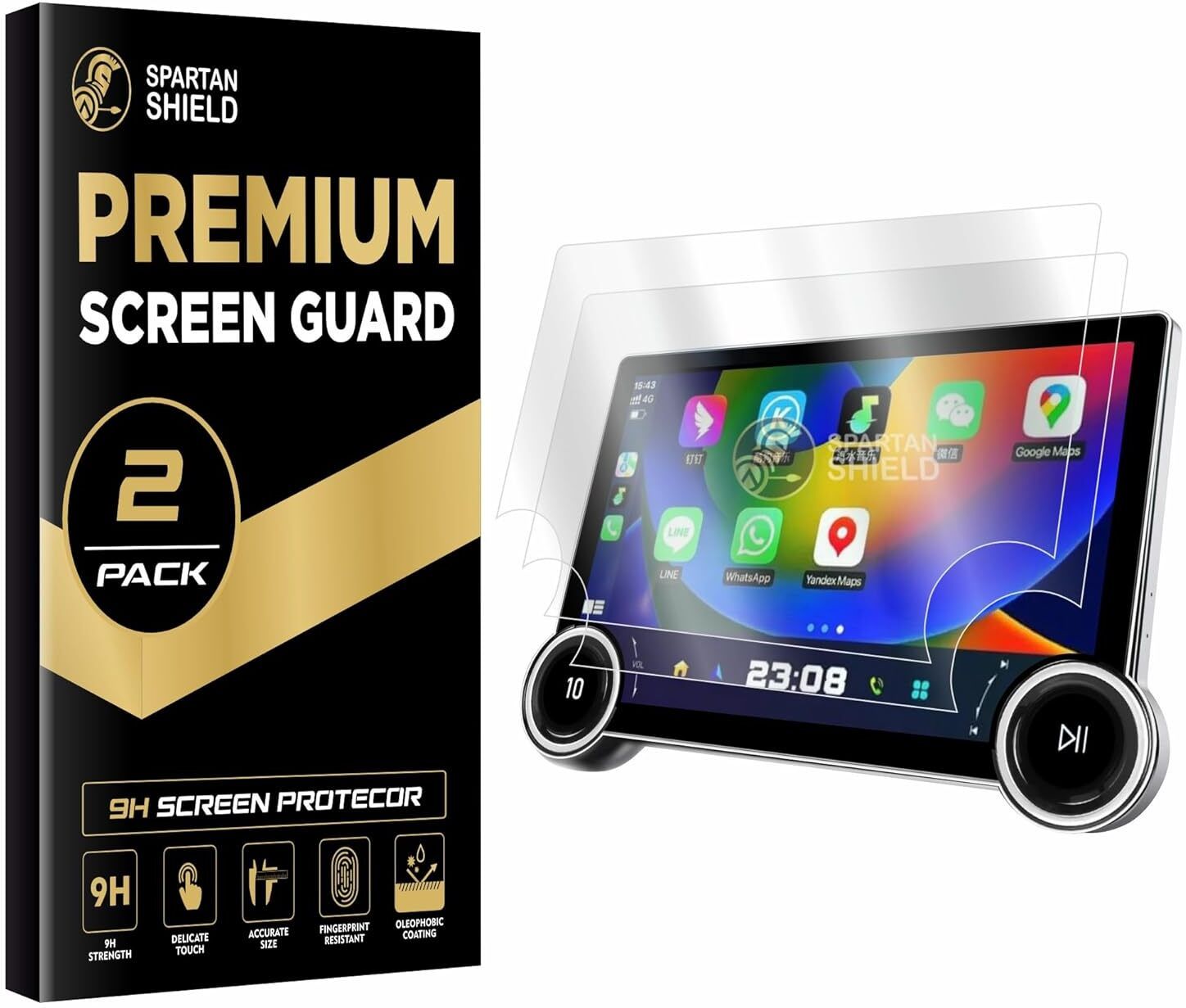 spartan shield Screen Guard for DIAMOND 2K 11.8 INCH Android Car Stereo System || Infotainment Display Protector || Aftermarket TouchScreen Music Audio Player Accessory [Not Tempered Glass]-image-36