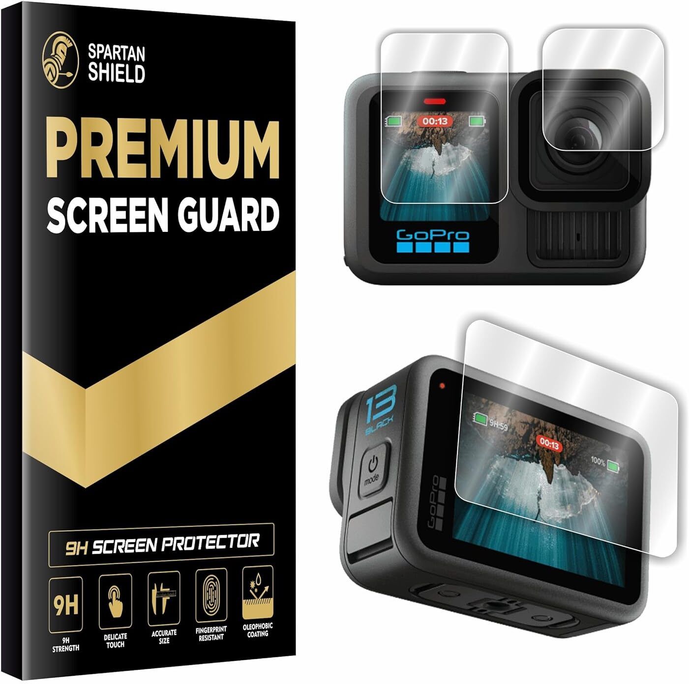 spartan shield Screen Guard for GoPro Hero 13 || Camera Lens + Front Display + Rear Screen Protector || Lightweight Flexible || Case Friendly || HD Clarity || Anti Scratch Screenguard For Go Pro Hero 13 [Not Tempered Glass]-picture-38