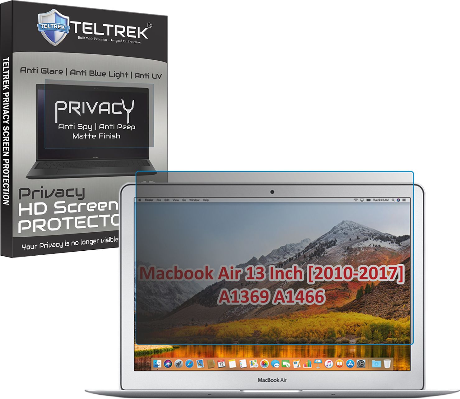 TELTREK Screen Guard for MacBook Air 13 Inch Old (2010-2017) A1369, A1466 (Privacy Matte Finish)-image-0