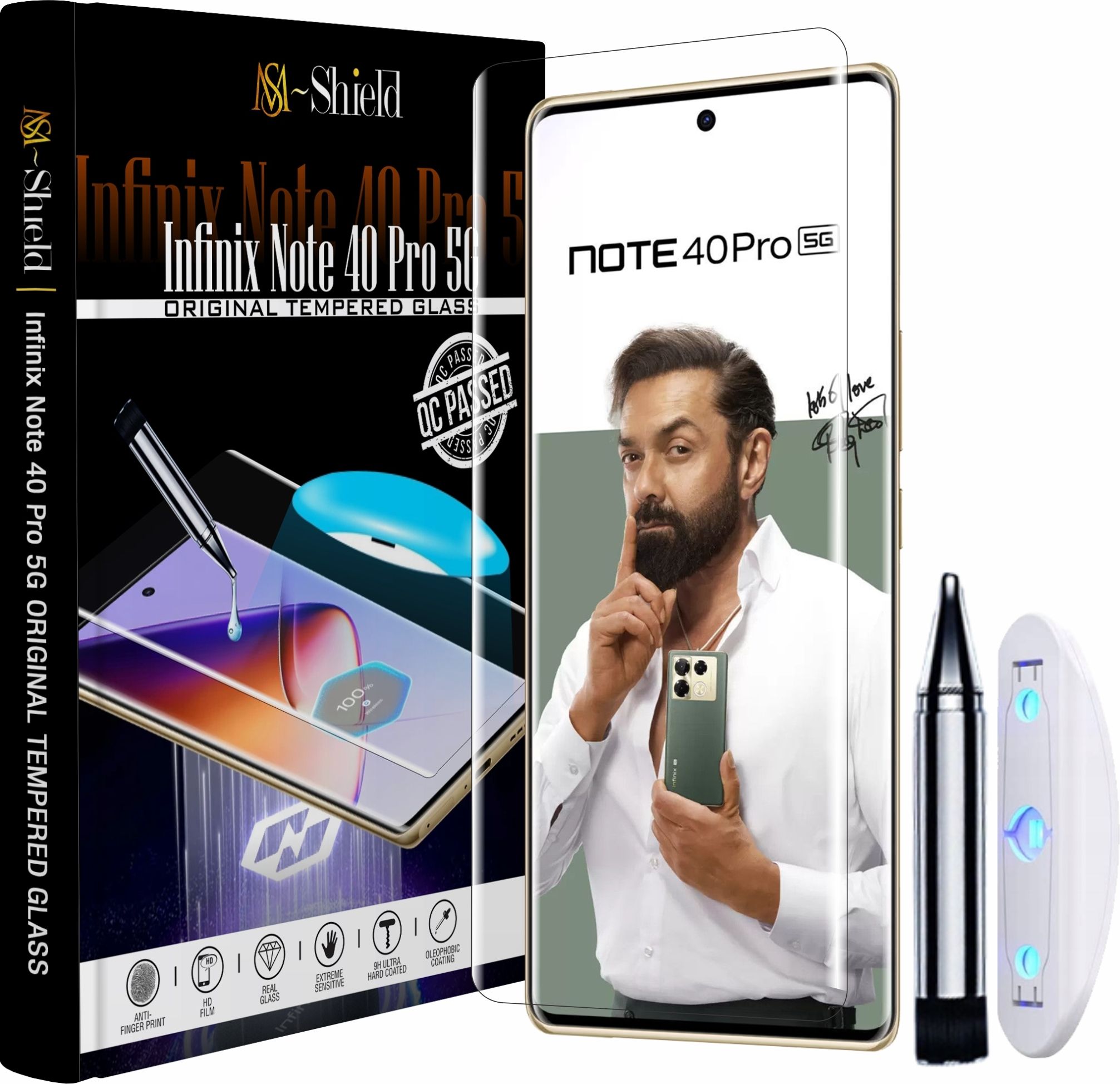 MS-Shield Screen Guard for Infinix Note 40 Pro 5G, Borderless UV Glass Protection-picture-15