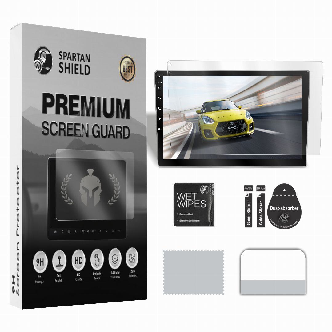 spartan shield Screen Guard for 9 INCH Android Car Stereo System || Car Infotainment Display Protector || Music System Protector || Aftermarket Touch Screen Audio Player Accessory [Not Tempered Glass]-image-45