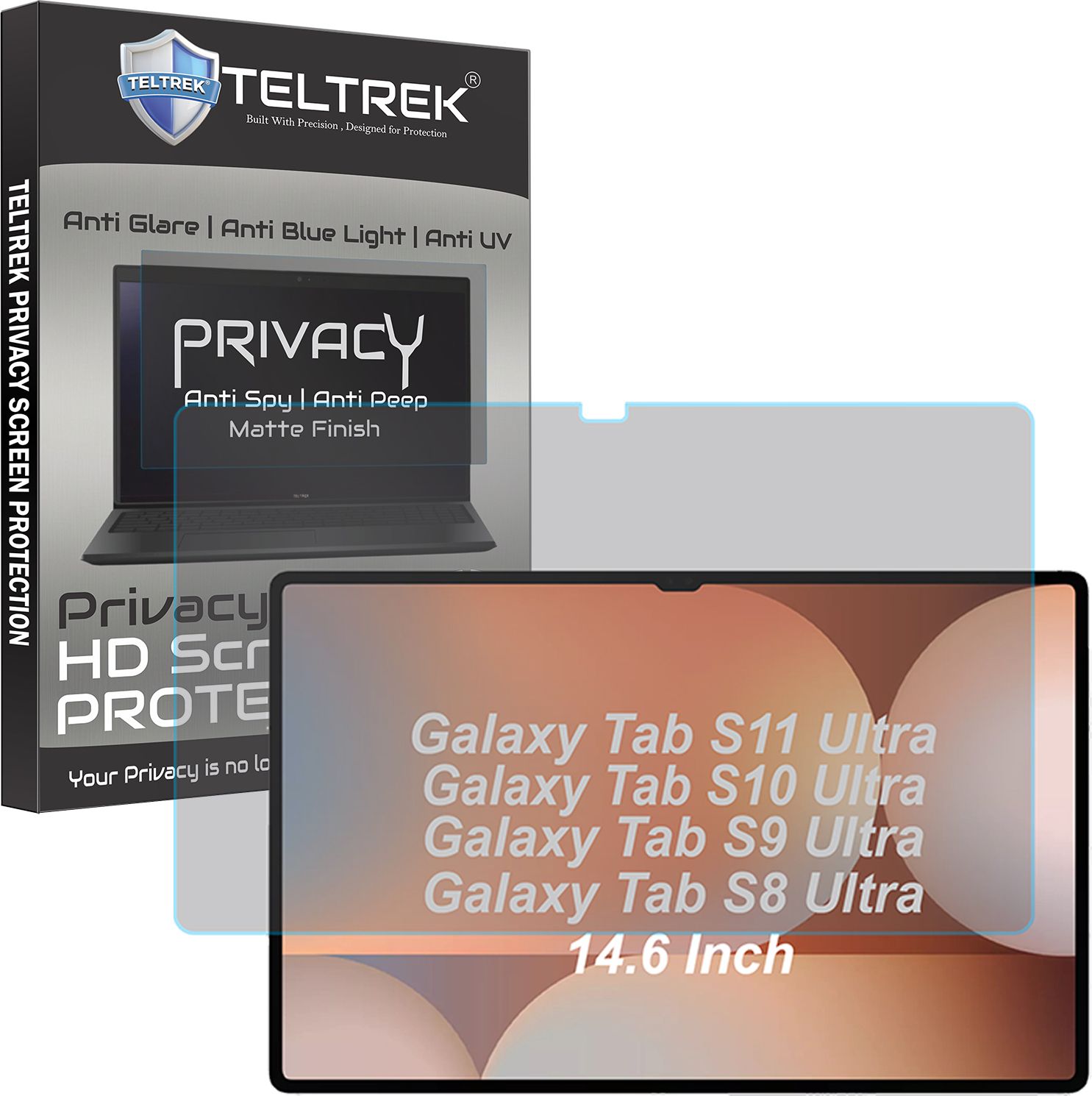 TELTREK Screen Guard for Samsung Galaxy Tab S8 Ultra 14.6 inch Tablet /Galaxy Tab S8 Ultra / S9 Ultra / S10 Ultra (14.6 inch Tablet) ( Anti SPY Privacy Matte Finish)-picture-29