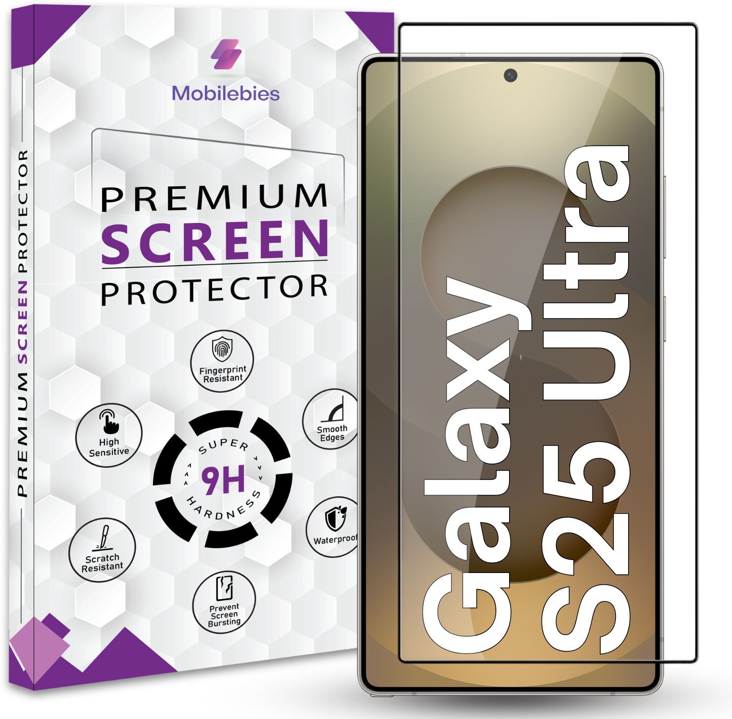 Qoisa Tempered Glass Guard for Samsung S25 Ultra Premium Screen Protector Guard with Easy Installation Kit-image-1