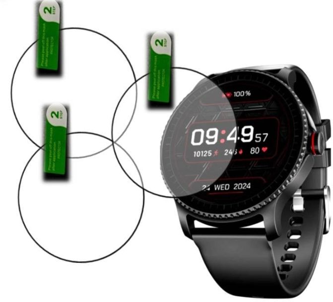 DB Tempered Glass Guard for BOAT LUNAR DISCOVERY 3.5 SMART WATCH TEMPERED GLASS (PACK OF 3)-image-23