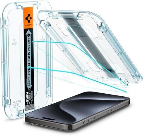 Spigen Tempered Glass Guard for Apple iPhone 15 Pro