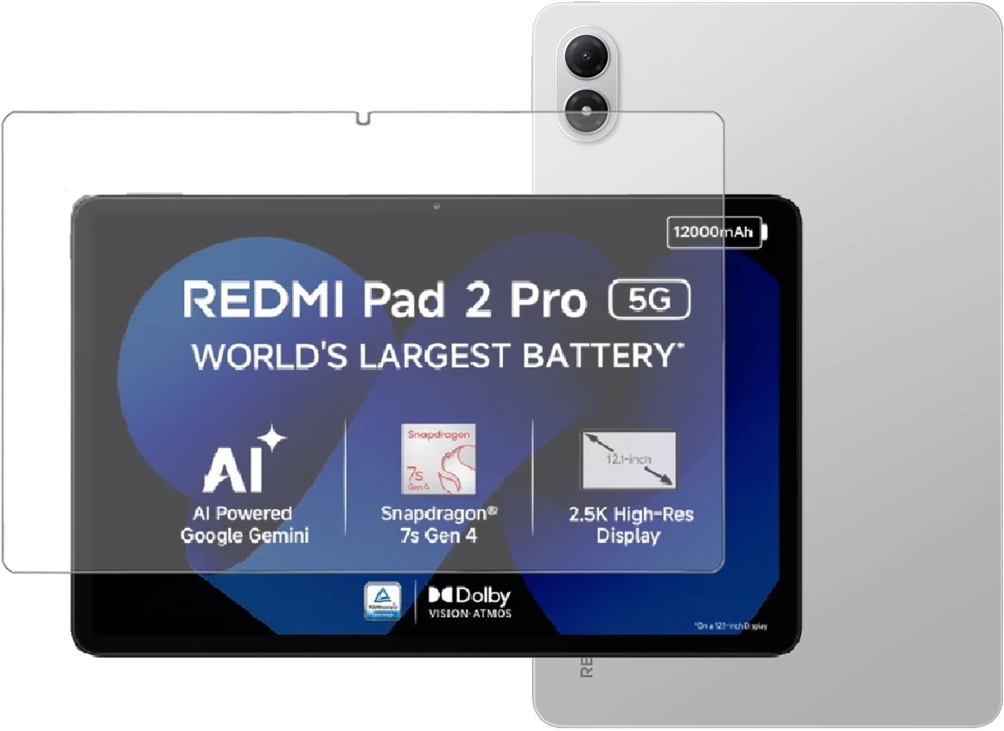 Mersal Tempered Glass Guard for REDMI Pad 2 Pro 5G 12.1 inch, Tablet Glass-picture-28