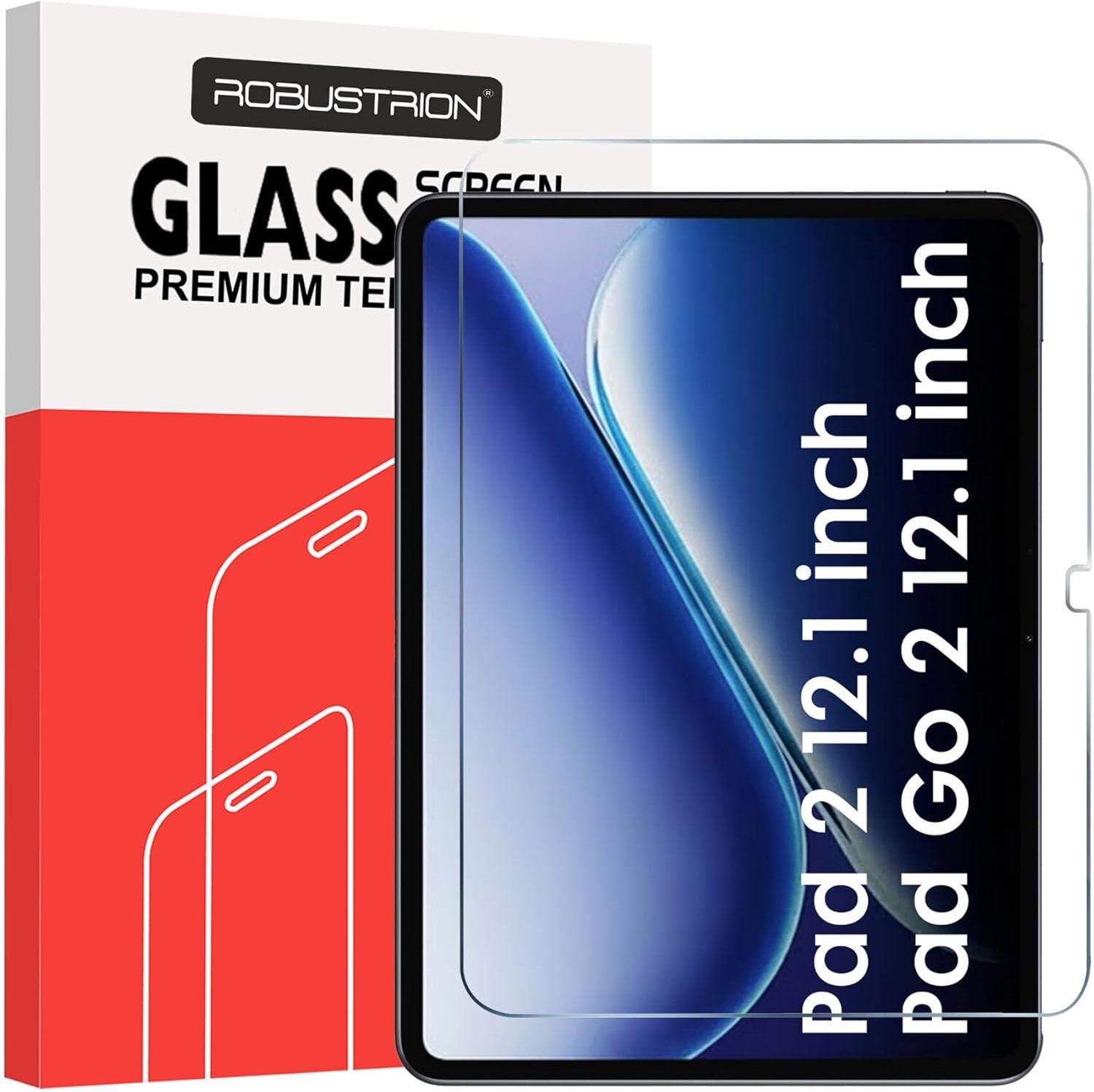 Robustrion Tempered Glass Guard for OnePlus Pad Go 2 / One Plus Pad 2 12.1 inch Tablet, Premium Tempered Glass