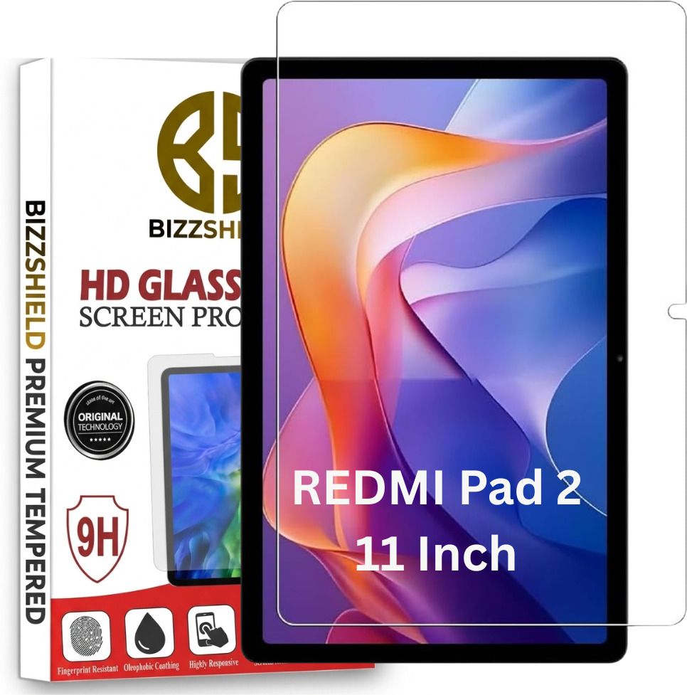 BizzShield Tempered Glass Guard for Military Grade Tablet Glass Protector with Self Installation Guide, Redmi Pad2 11 Inch Tablet-image-49