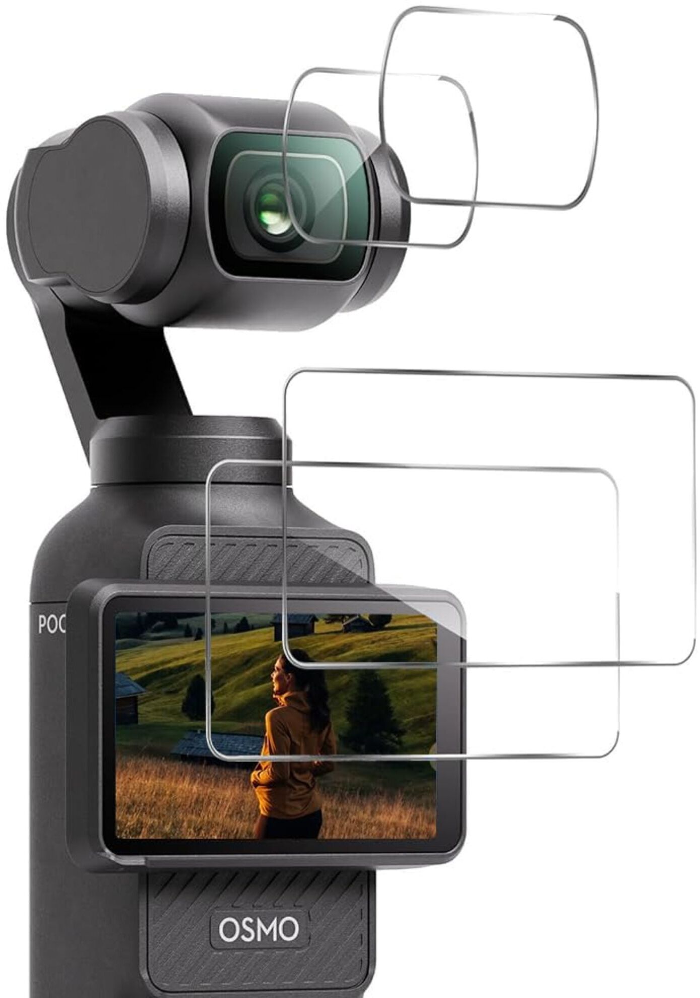 KANCHA Tempered Glass Guard for DJI Osmo Pocket 3, DJI Pocket 3