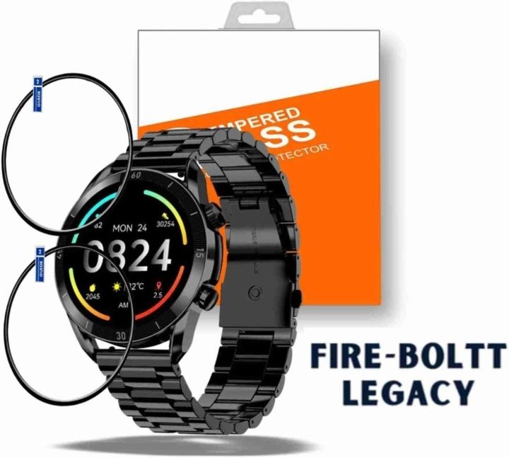 DB Tempered Glass Guard for Fire- Boltt legacy smart watch tempered glass ( pack of 2)